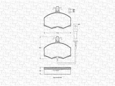 MAGNETI MARELLI 363702160205 -  Комплект тормозных колодок, дисковый тормоз
